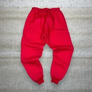 True Vintage 60s Snow Pants 34x30 Baggy Taper Fit Crimson Red Insulated